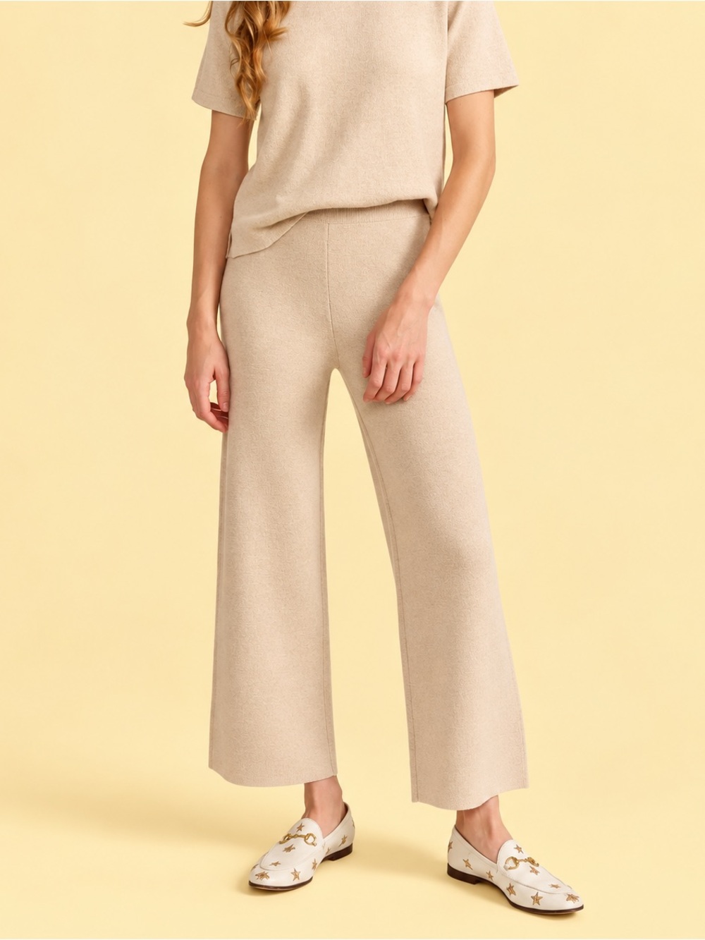 Kilte The Liz Cashmere Pants Tan Quiet Luxury Cozy Stretch Light Camel Womens XS